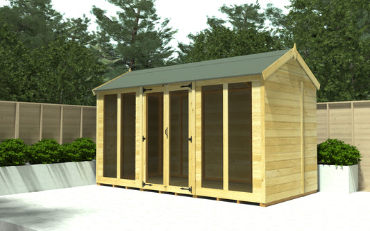Elmstead Apex Summer Shed Full Height Windows Lifestyle