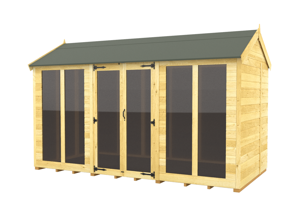 Elmstead Apex Summerhouse Full Height Windows External View
