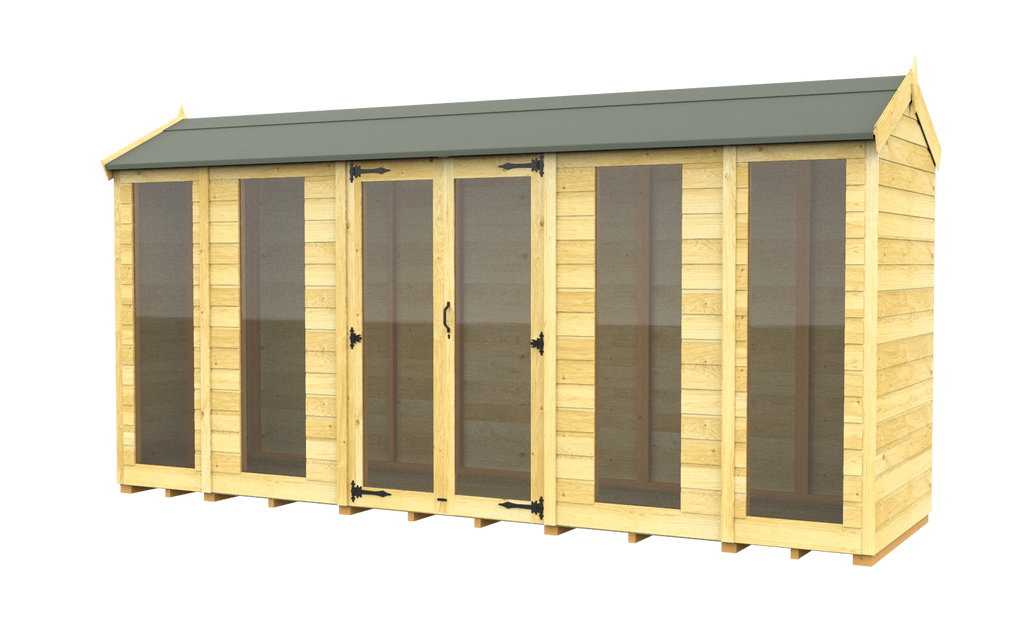 Elmstead Apex Summerhouse Full Height Windows External View