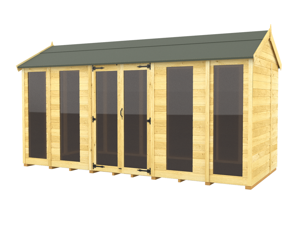 Elmstead Apex Summerhouse Full Height Windows External View