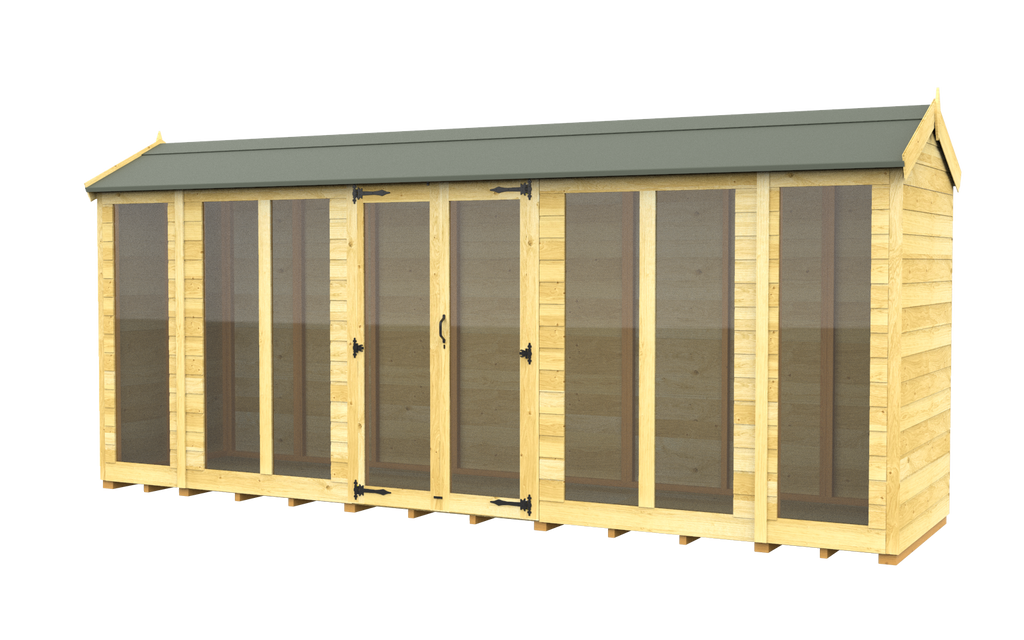 Elmstead Apex Summerhouse Full Height Windows External View