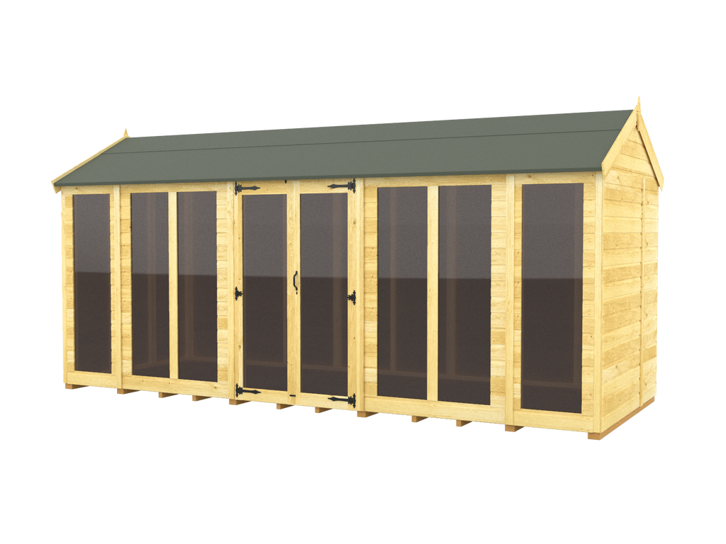 Elmstead Apex Summerhouse Full Height Windows External View