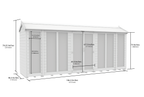 Elmstead Apex Summerhouse Full Height Windows Dimensional Drawings