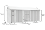 Elmstead Apex Summerhouse Full Height Windows Dimensional Drawings