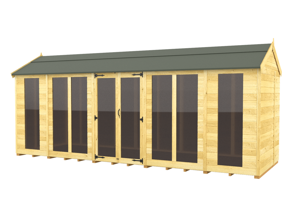 Elmstead Apex Summerhouse Full Height Windows External View