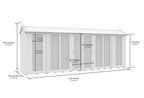 Elmstead Apex Summerhouse Full Height Windows Dimensional Drawings