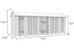 Elmstead Apex Summerhouse Full Height Windows Dimensional Drawings