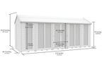 Elmstead Apex Summerhouse Full Height Windows Dimensional Drawings