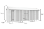 Elmstead Apex Summerhouse Full Height Windows Dimensional Drawings