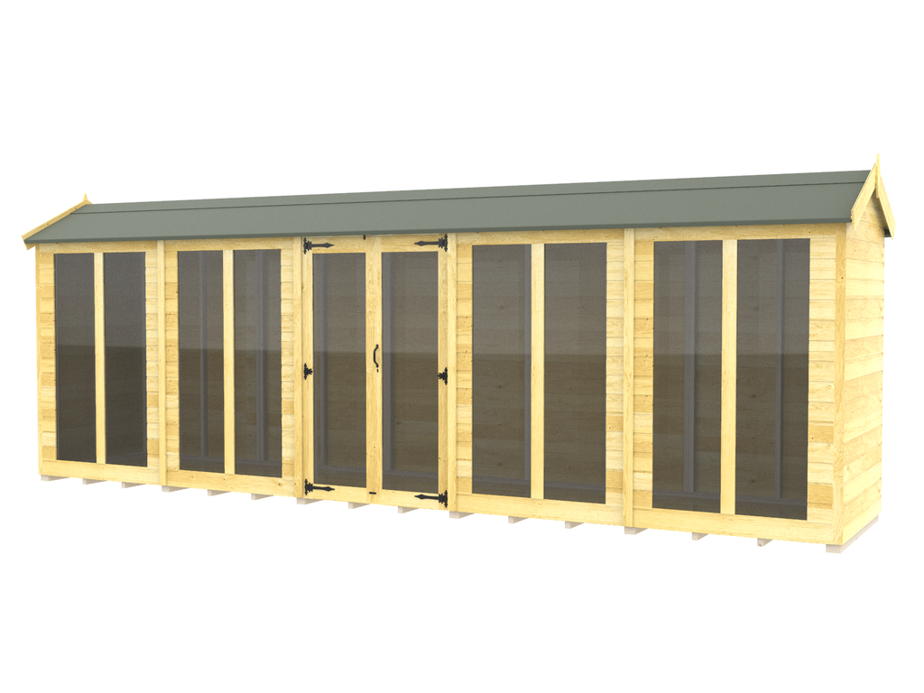 Elmstead Apex Summerhouse Full Height Windows External View