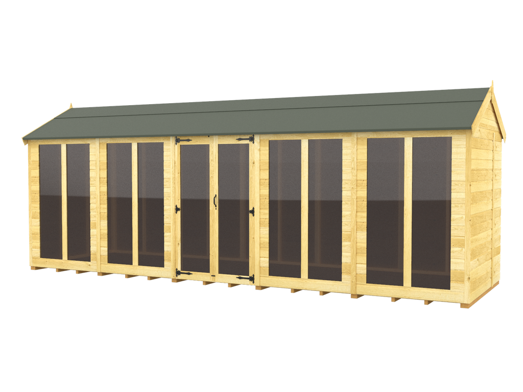Elmstead Apex Summerhouse Full Height Windows External View