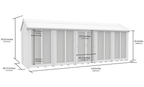 Elmstead Apex Summerhouse Full Height Windows Dimensional Drawings