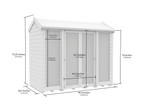 Elmstead Apex Summerhouse Full Height Windows Dimensional Drawings