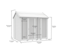 Elmstead Apex Summerhouse Full Height Windows Dimensional Drawings
