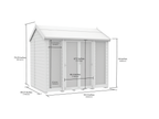 Elmstead Apex Summerhouse Full Height Windows Dimensional Drawings