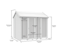 Elmstead Apex Summerhouse Full Height Windows Dimensional Drawings