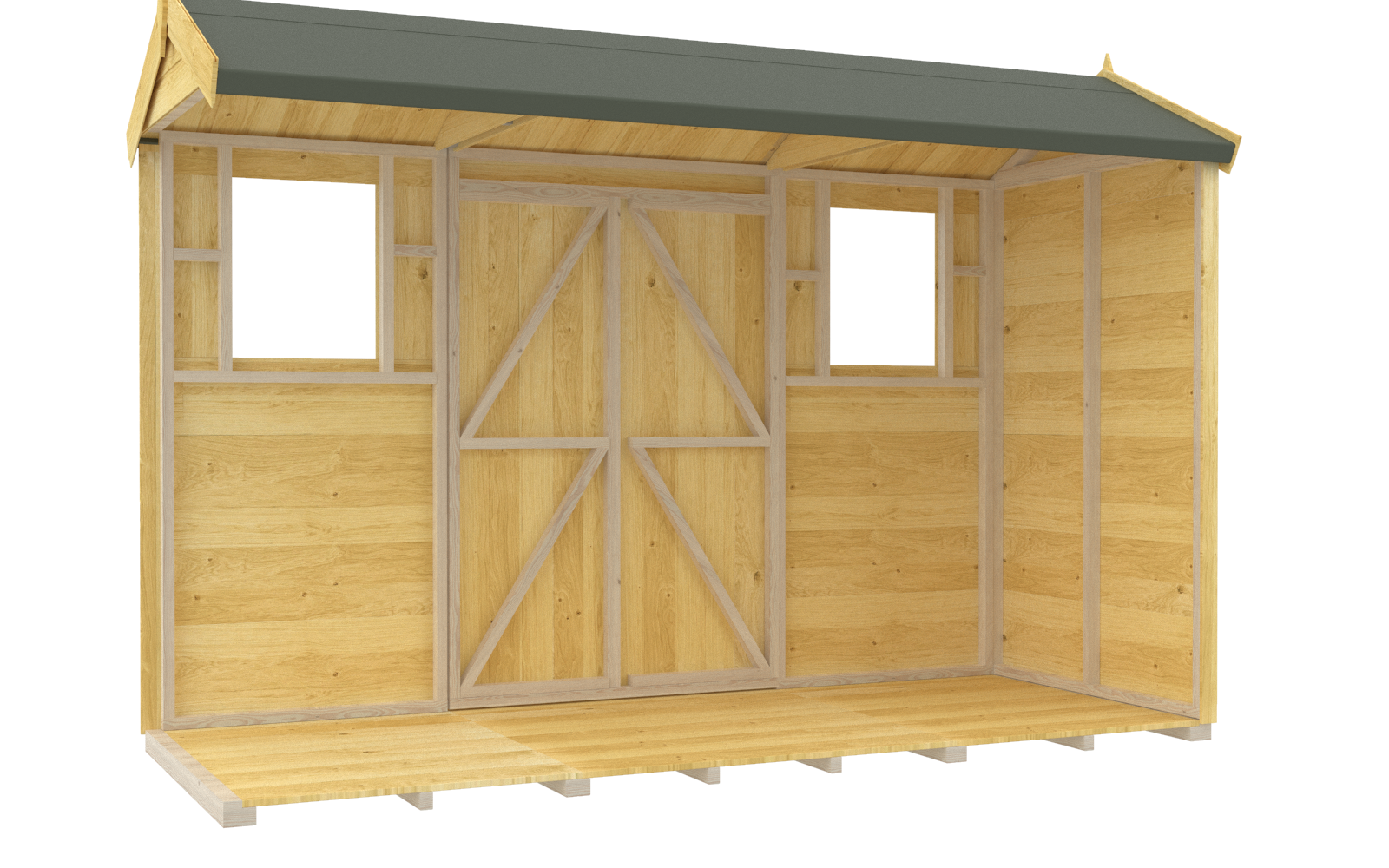 Elmstead Apex Summer Shed Internal View