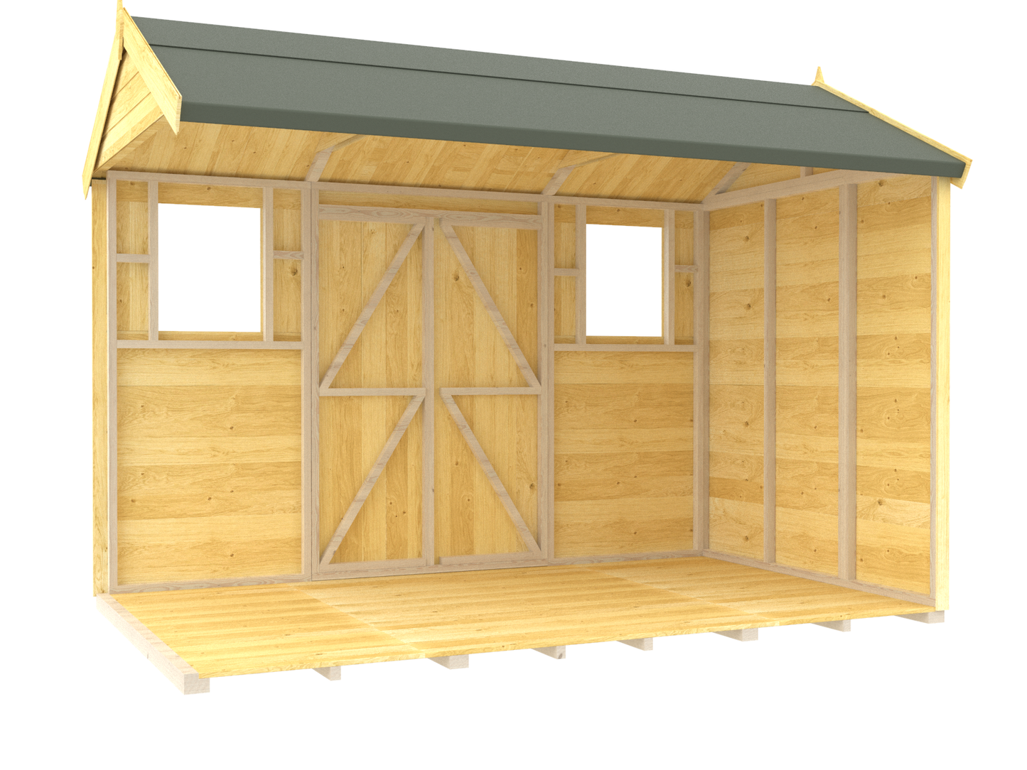 Elmstead Apex Summer Shed Internal View