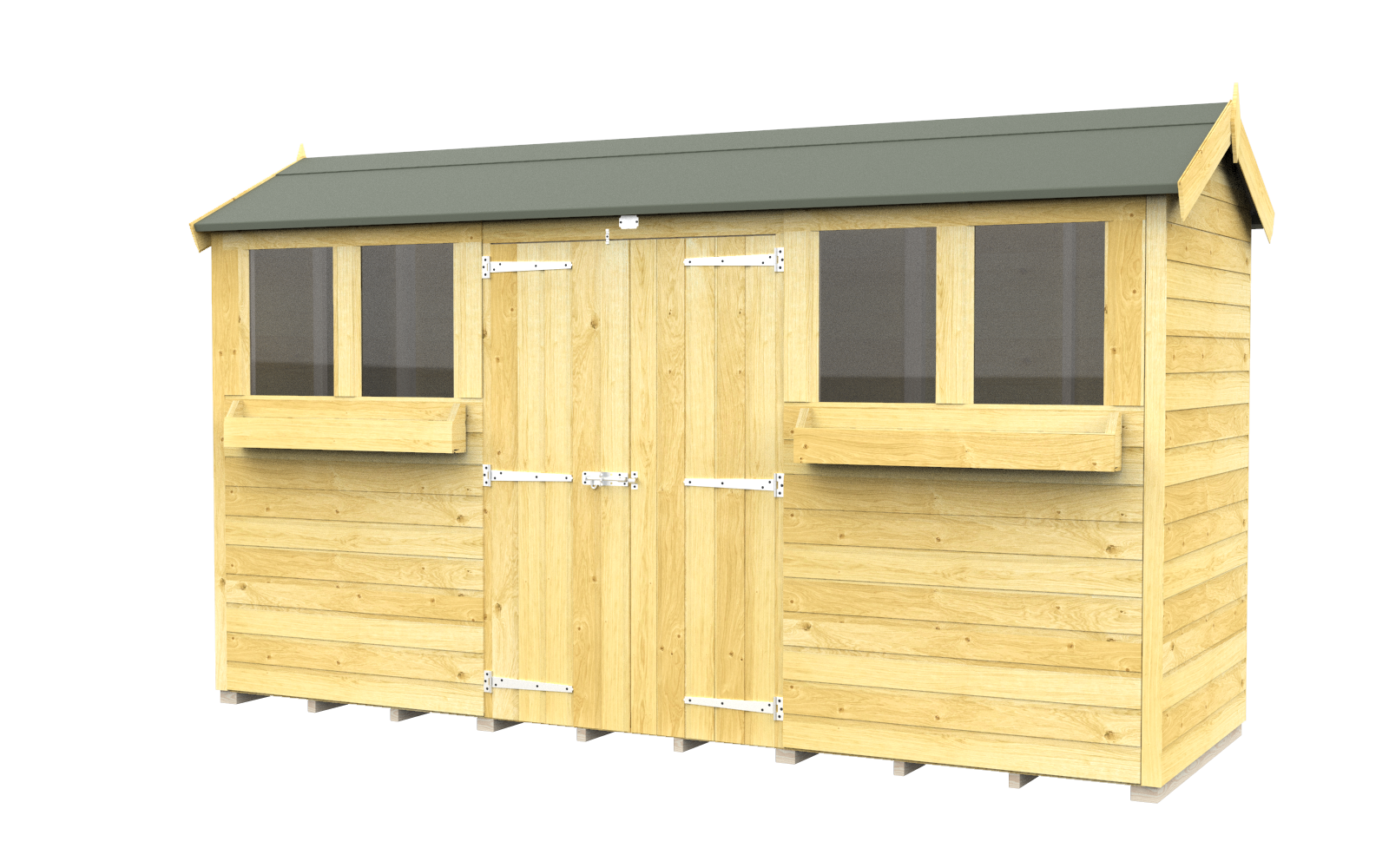 Elmstead Apex Summer Shed External View