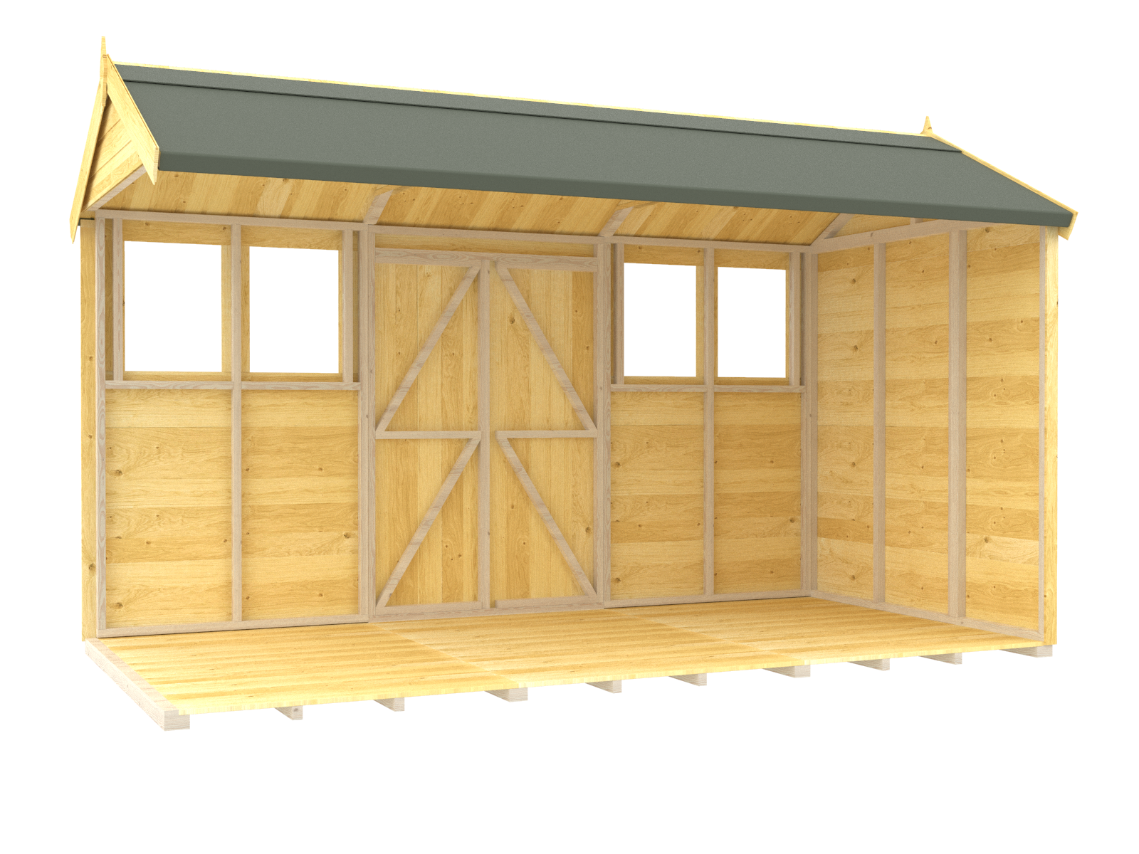 Elmstead Apex Summer Shed Internal View
