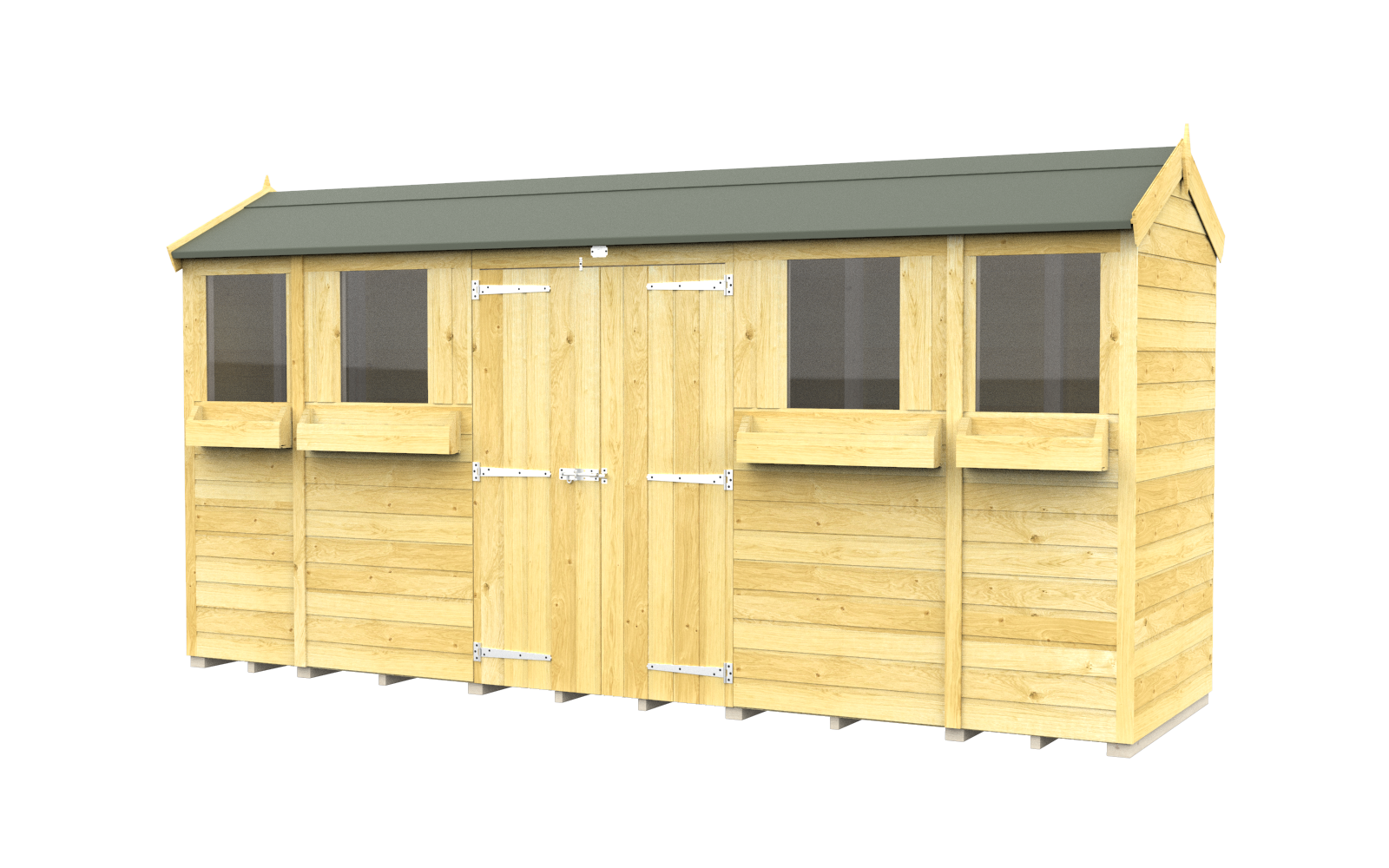 Elmstead Apex Summer Shed External View