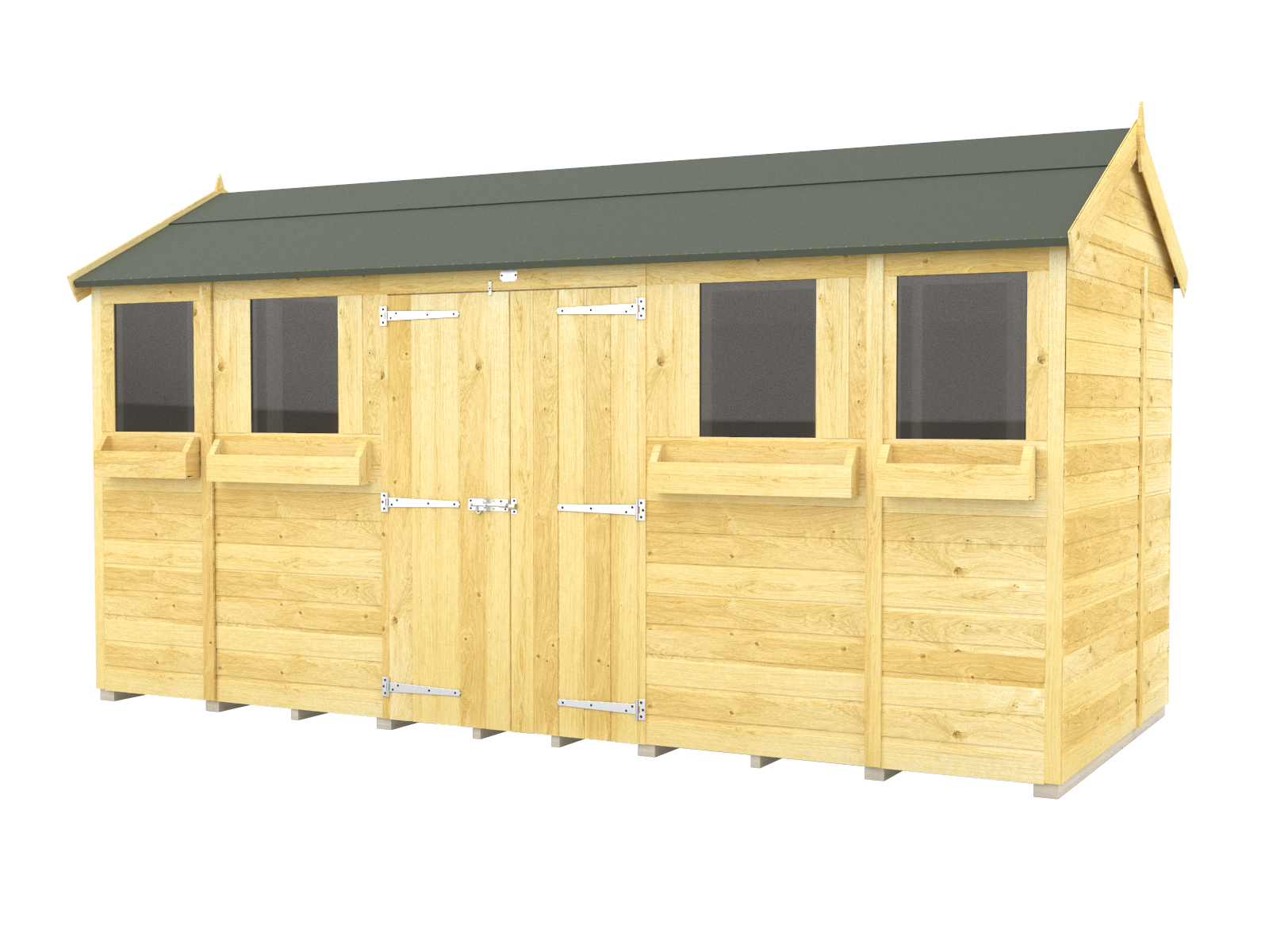 Elmstead Apex Summer Shed External View