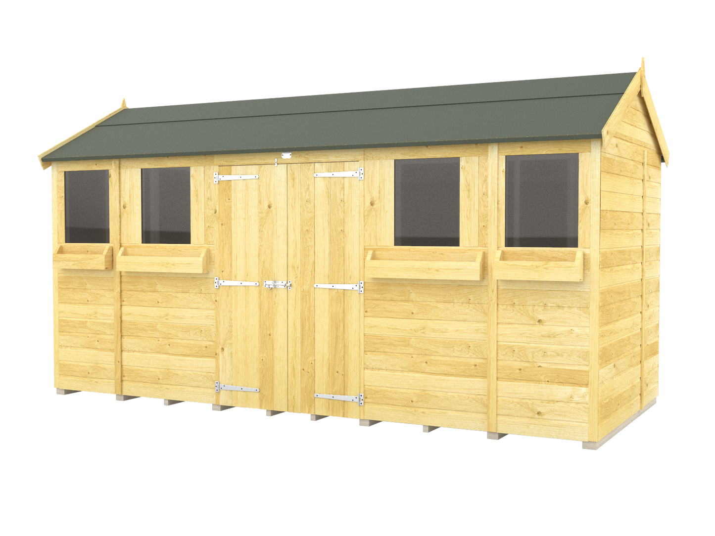 Elmstead Apex Summer Shed External View