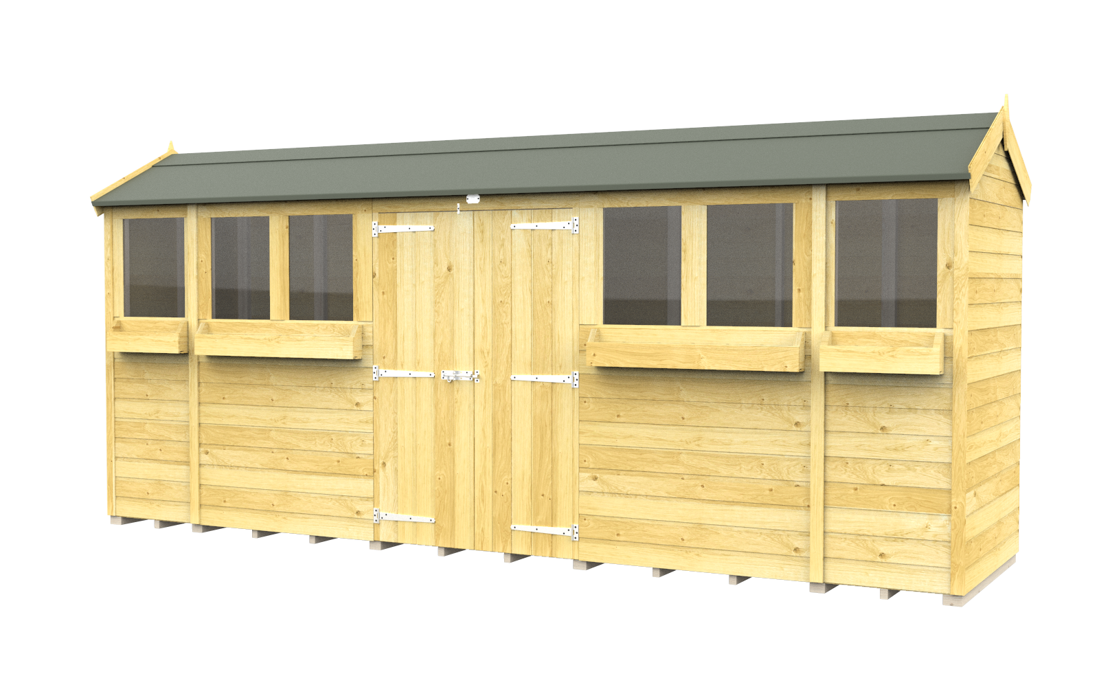 Elmstead Apex Summer Shed External View