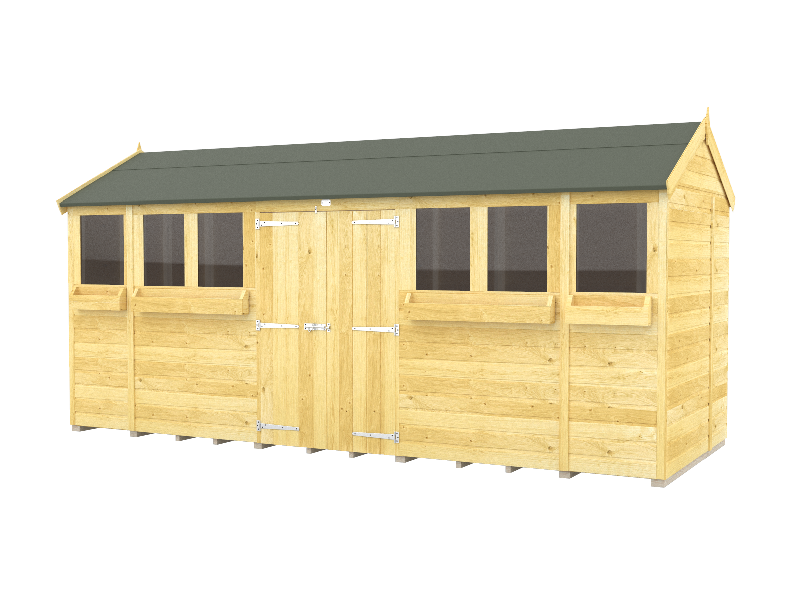 Elmstead Apex Summer Shed External View