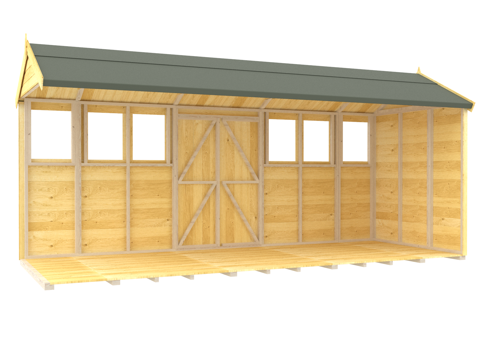 Elmstead Apex Summer Shed Internal View