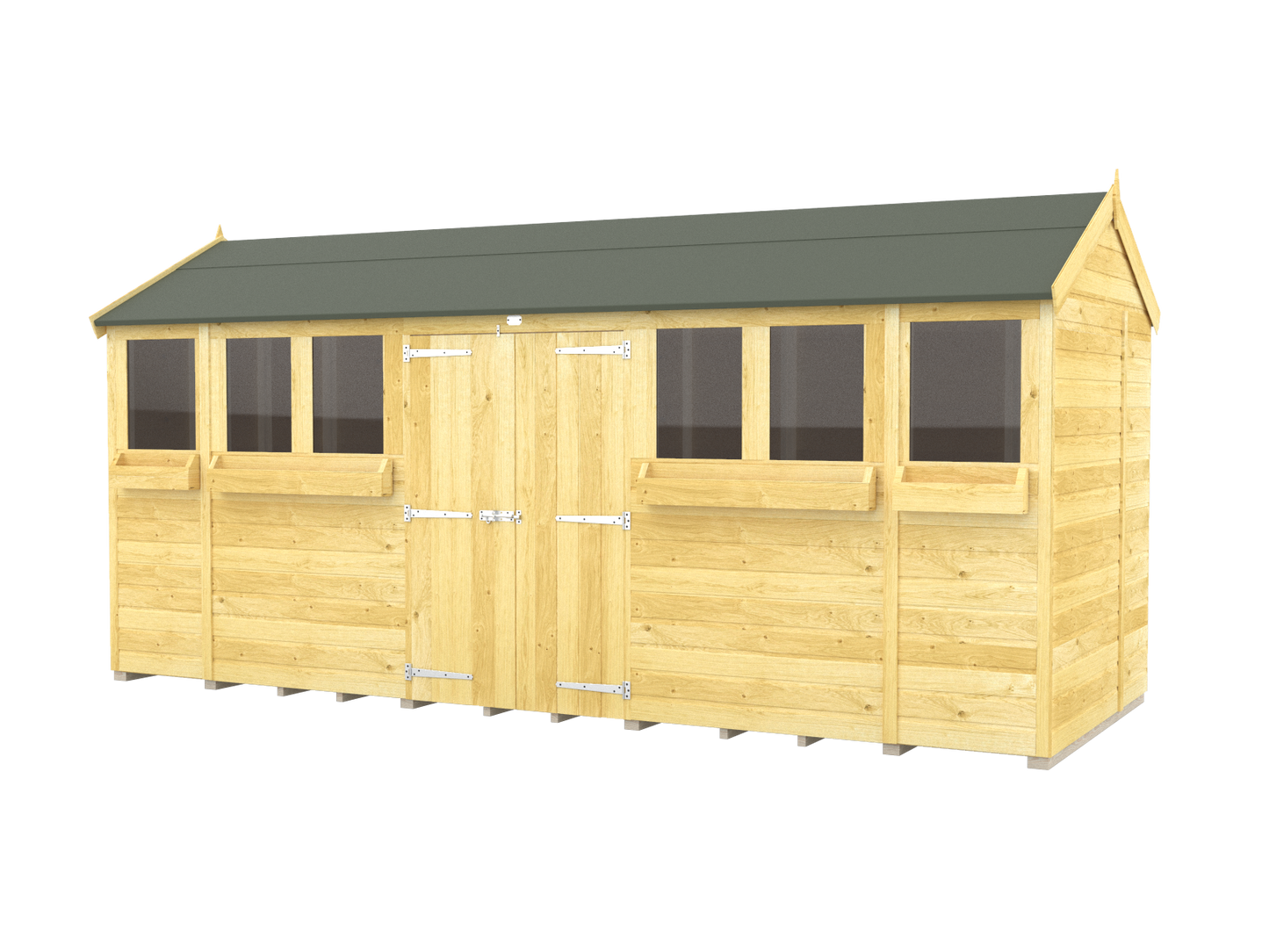 Elmstead Apex Summer Shed External View