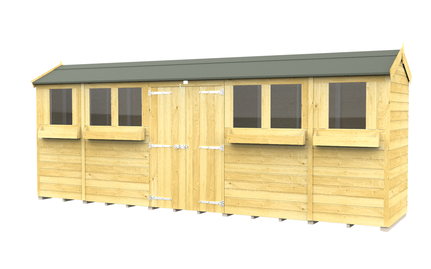 Elmstead Apex Summer Shed External View