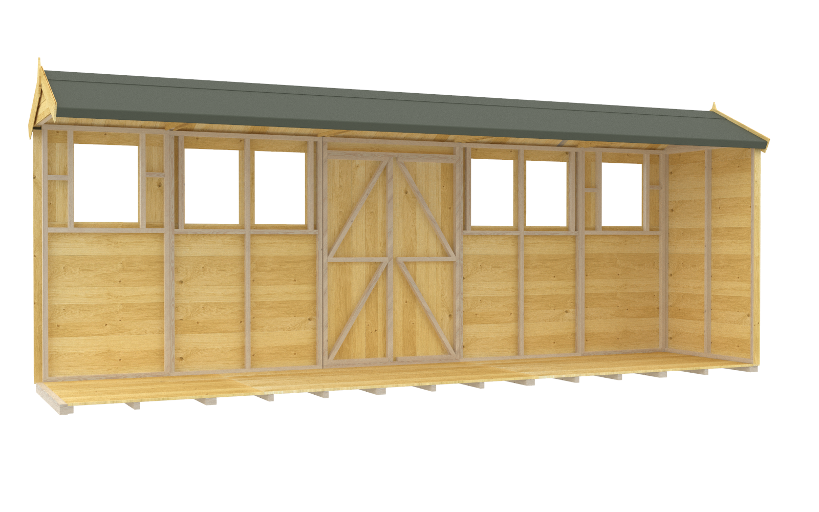 Elmstead Apex Summer Shed Internal View
