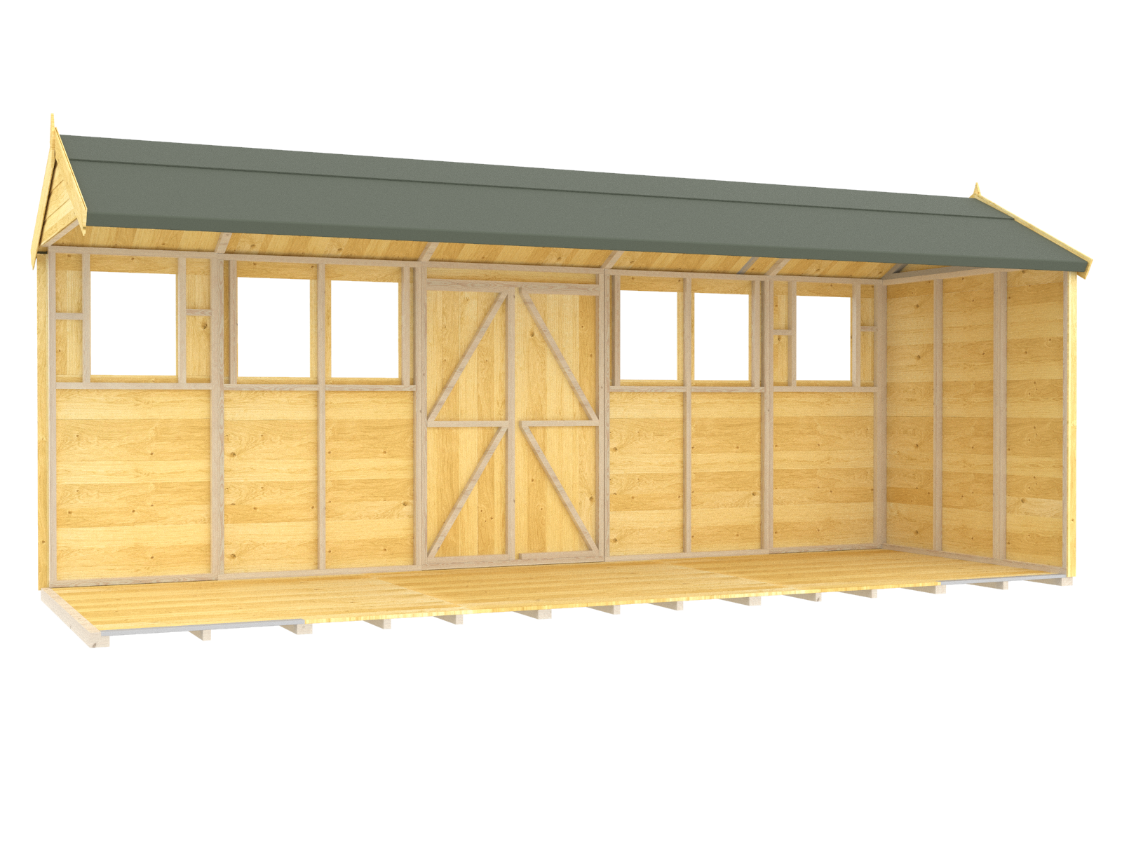 Elmstead Apex Summer Shed Internal View