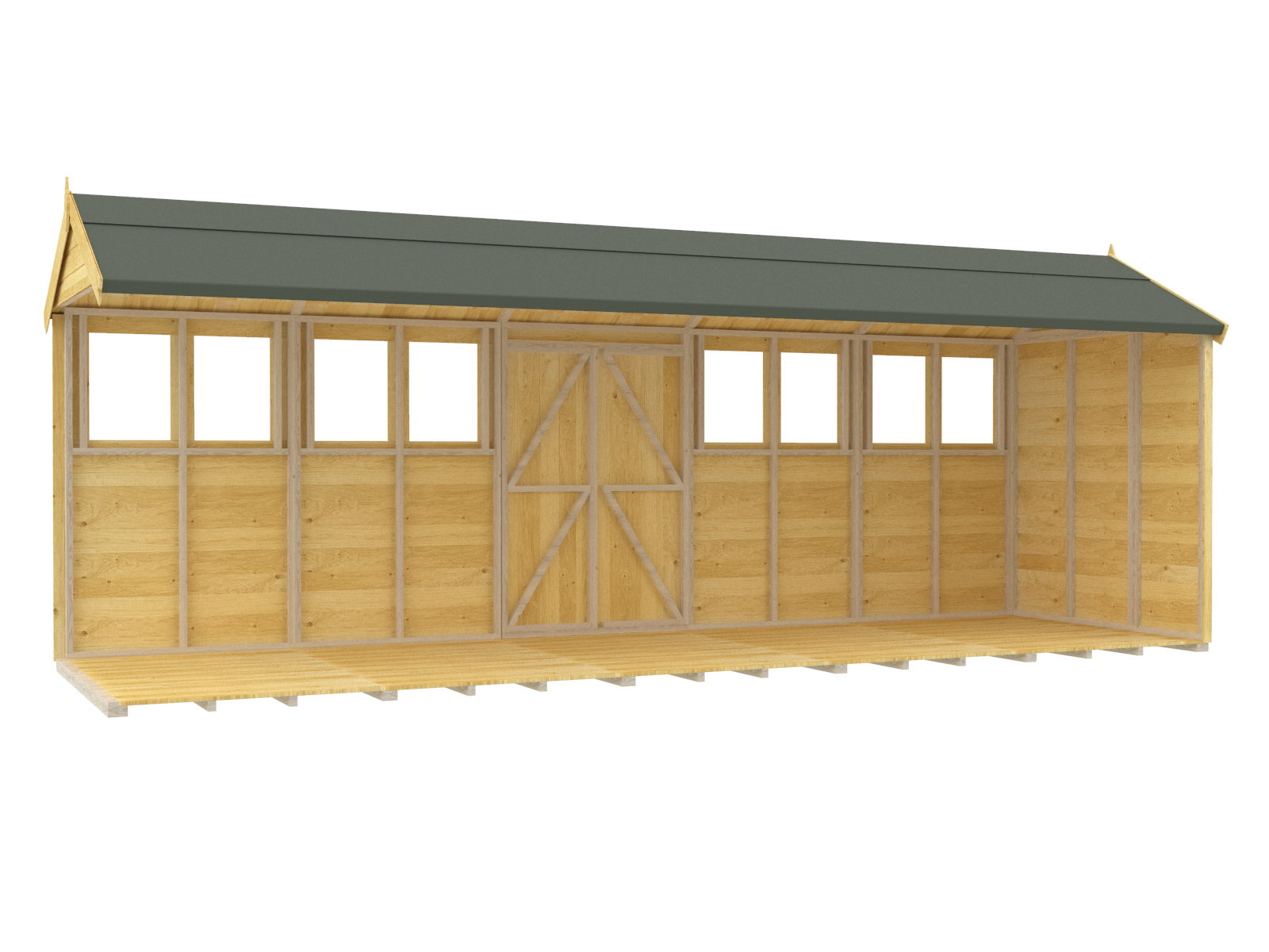 Elmstead Apex Summer Shed Internal View