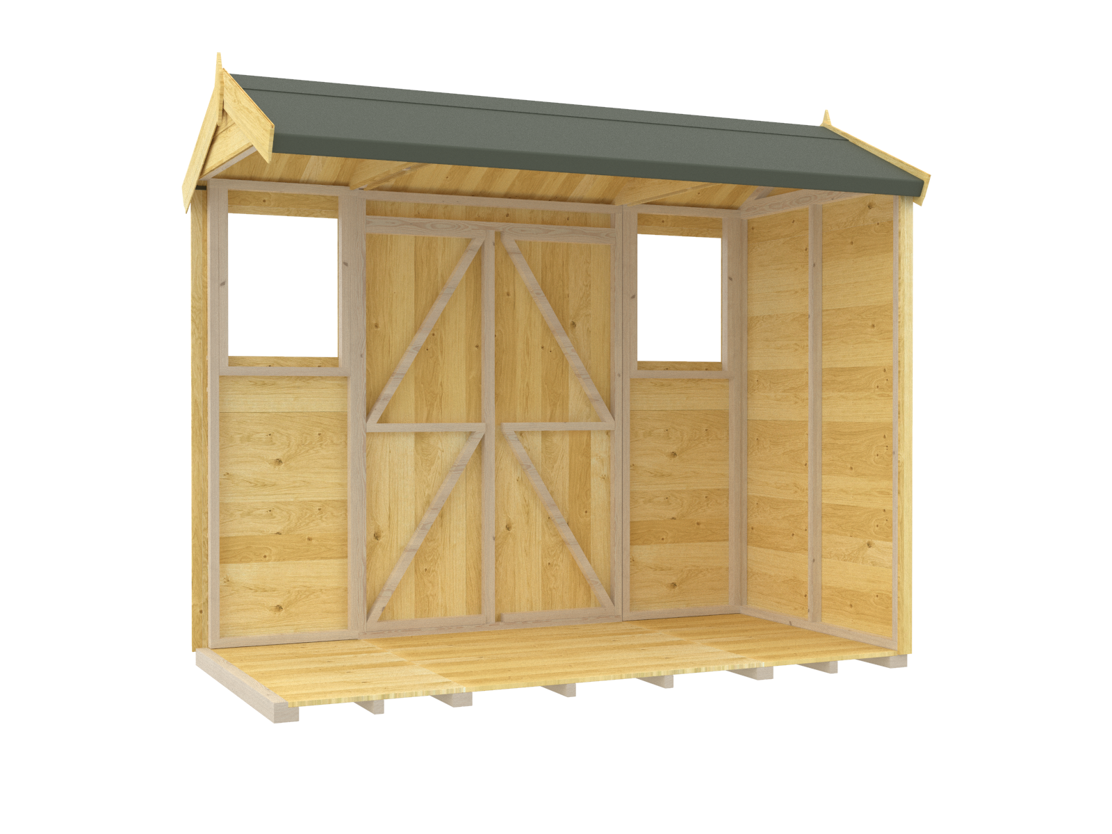Elmstead Apex Summer Shed Internal View
