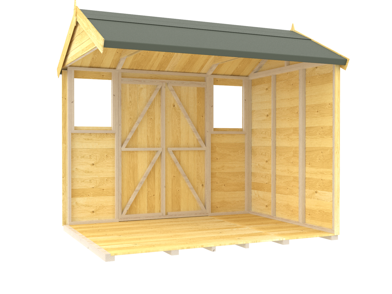 Elmstead Apex Summer Shed Internal View