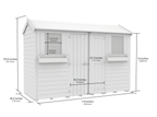 Elmstead Apex Summer Shed Dimensional Drawings