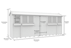 Elmstead Apex Summer Shed Dimensional Drawings