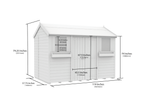 Elmstead Apex Summer Shed Dimensional Drawings