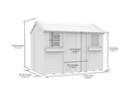 Elmstead Apex Summer Shed Dimensional Drawings