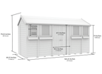 Elmstead Apex Summer Shed Dimensional Drawings