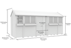 Elmstead Apex Summer Shed Dimensional Drawings