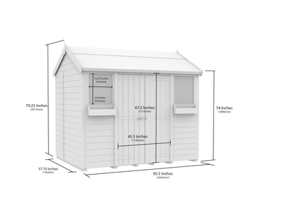 Elmstead Apex Summer Shed Dimensional Drawings