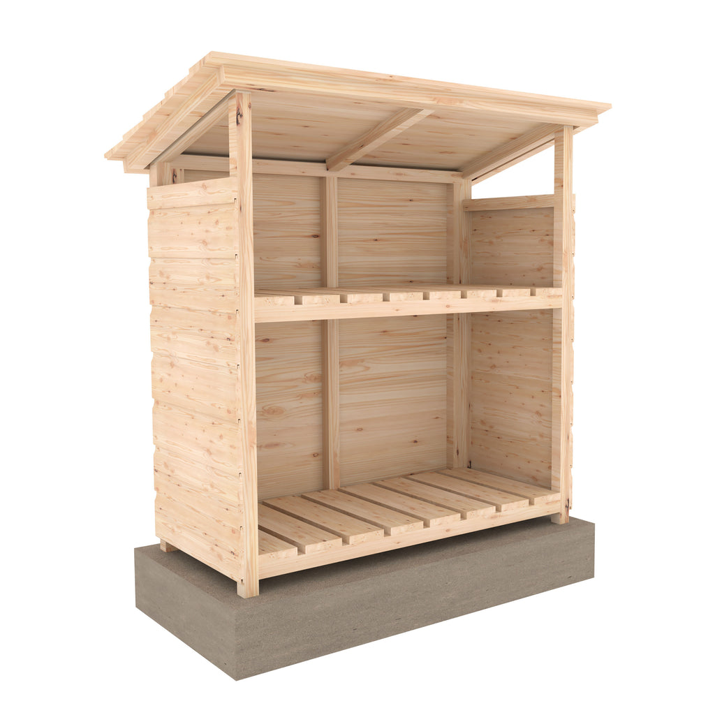 Shire 3x2 Aveley Pent Welly Store - Pressure Treated - Double Height