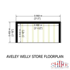 Shire 3x2 Aveley Pent Welly Store - Pressure Treated - Single Height