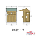 Shire Paradise Garden Bar and Store 6x4 Apex Roof