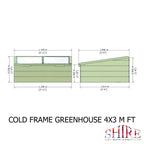 Shire Holkham Cold Frame 4' x 3' Pressure Treated