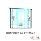 Shire Pressure Treated Shiplap Corner Shed 7x7