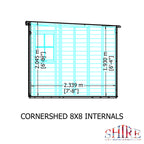 Shire Pressure Treated Shiplap Corner Shed 8x8